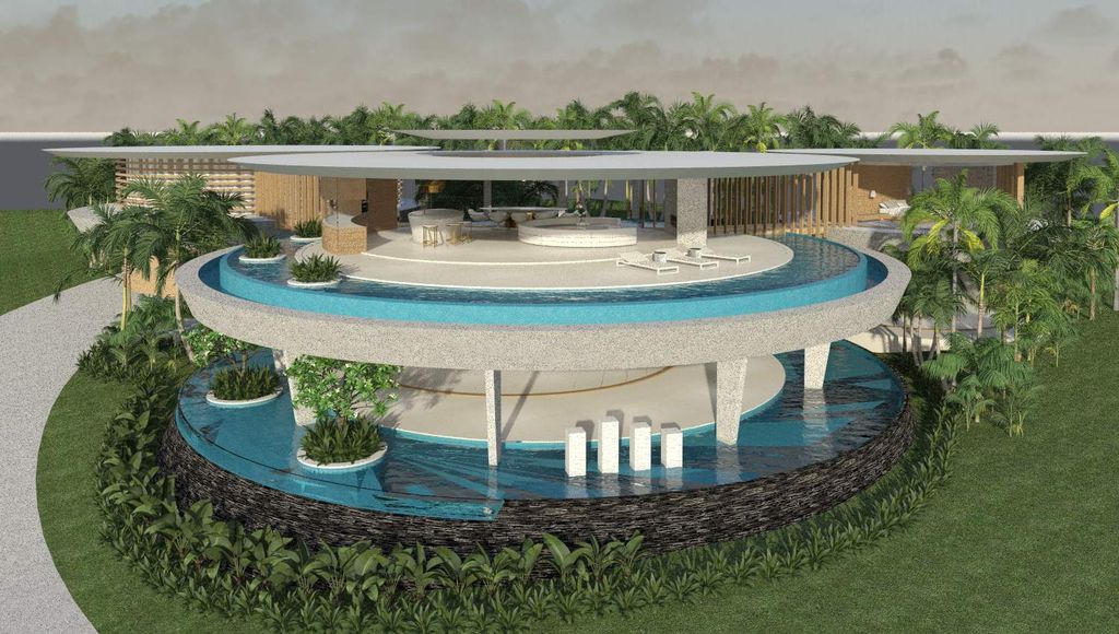 Conceptual Design of Lilly Pad House is a project located in Rangeville, Queensland, Australia was designed in concept stage by Chris Clout Design; it offers luxurious modern beach living.