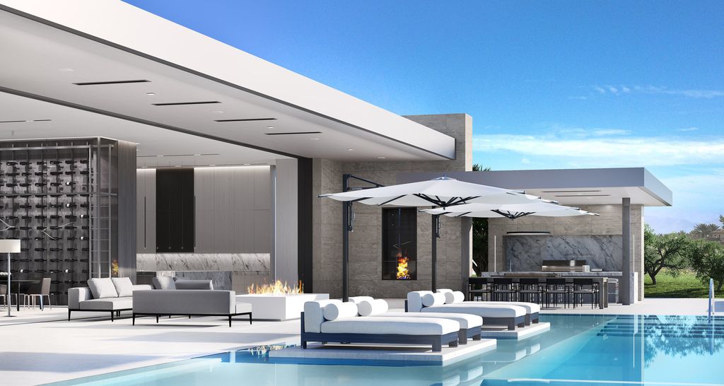 Madison Club 59 Villa Concept is a project located in La Quinta, California was designed in concept stage by Hudgins Design Group in Modern style; it offers luxurious modern retreat. This home located on beautiful lot with amazing mountains views and wonderful outdoor living spaces.