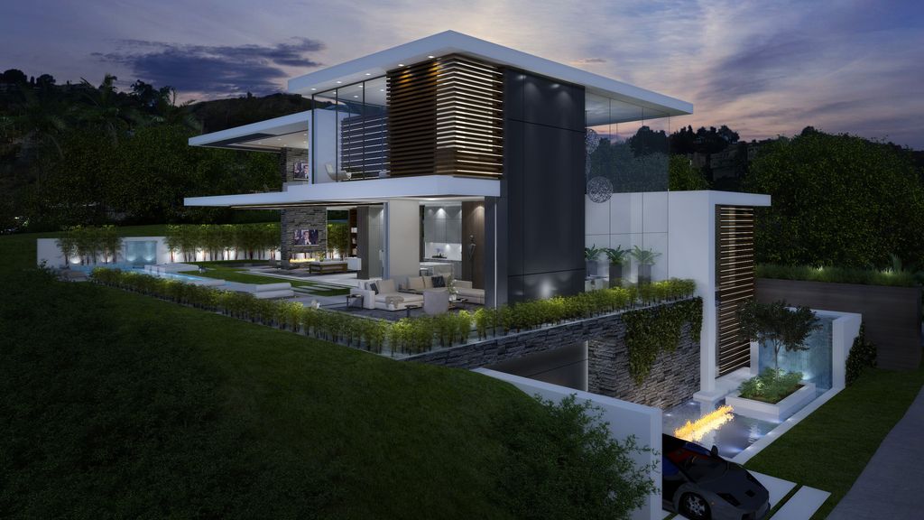 Thrasher Mansion Design Concept is a project located in Sunset Strip, Los Angeles, California was designed in concept stage by CLR Design Group in Modern style; it offers luxurious modern living of 6,000 square feet with 4 bedrooms and 4 bathrooms.