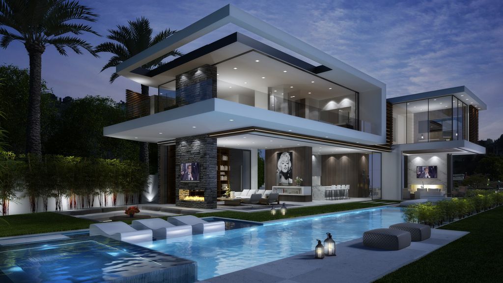 Thrasher Mansion Design Concept is a project located in Sunset Strip, Los Angeles, California was designed in concept stage by CLR Design Group in Modern style; it offers luxurious modern living of 6,000 square feet with 4 bedrooms and 4 bathrooms.