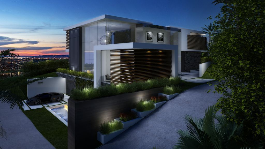 Thrasher Mansion Design Concept is a project located in Sunset Strip, Los Angeles, California was designed in concept stage by CLR Design Group in Modern style; it offers luxurious modern living of 6,000 square feet with 4 bedrooms and 4 bathrooms.