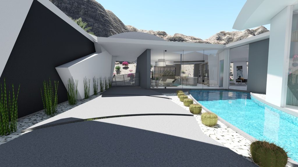 Modern Desert House Concept is a project located in California was designed in concept stage by Brian Foster Designs in contemporary style; it offers luxurious modern living in desert.