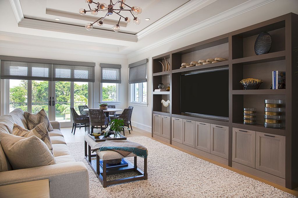 Contemporary Interior Design for Old Naples home in Florida was made by Ficarra Design Associates in Classic Contemporary style. This design creates functionally spacious indoor living from good finish materials, with impressive decorations and smart amenities.