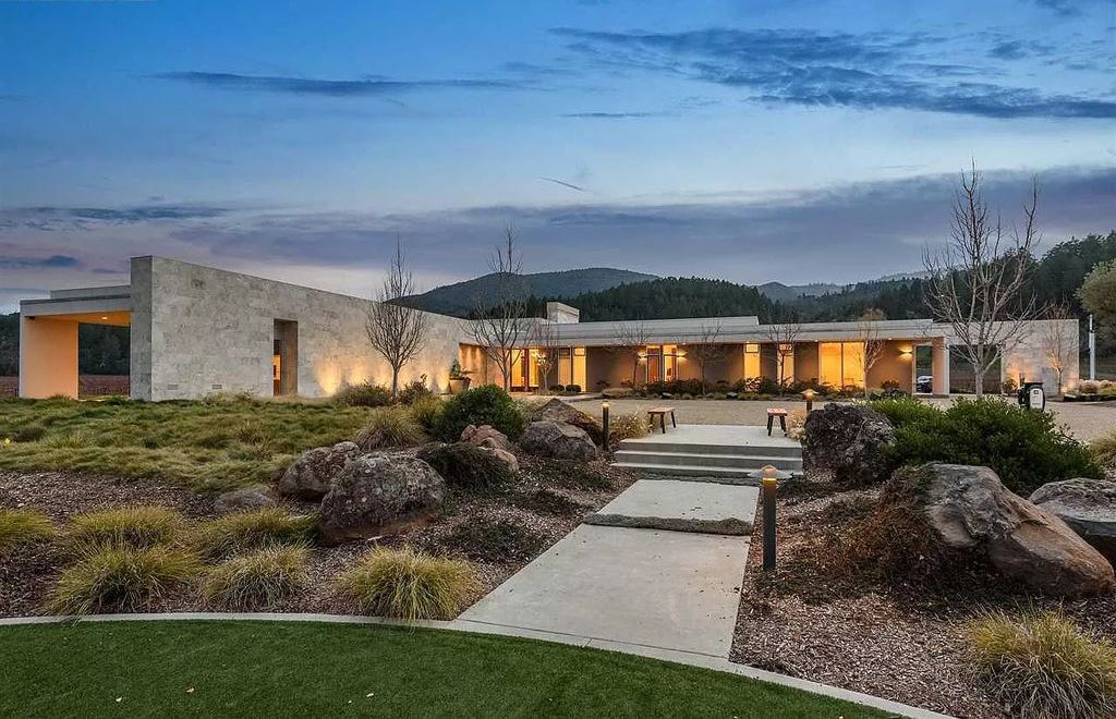 The Estate in California is an extraordinary Napa Valley property features wellness pavilion, sport court, infinity pool now available for sale. This home located at 1561 S Whitehall Ln, Saint Helena, California; offering 7 bedrooms and 11 bathrooms with over 14,000 square feet of living spaces.