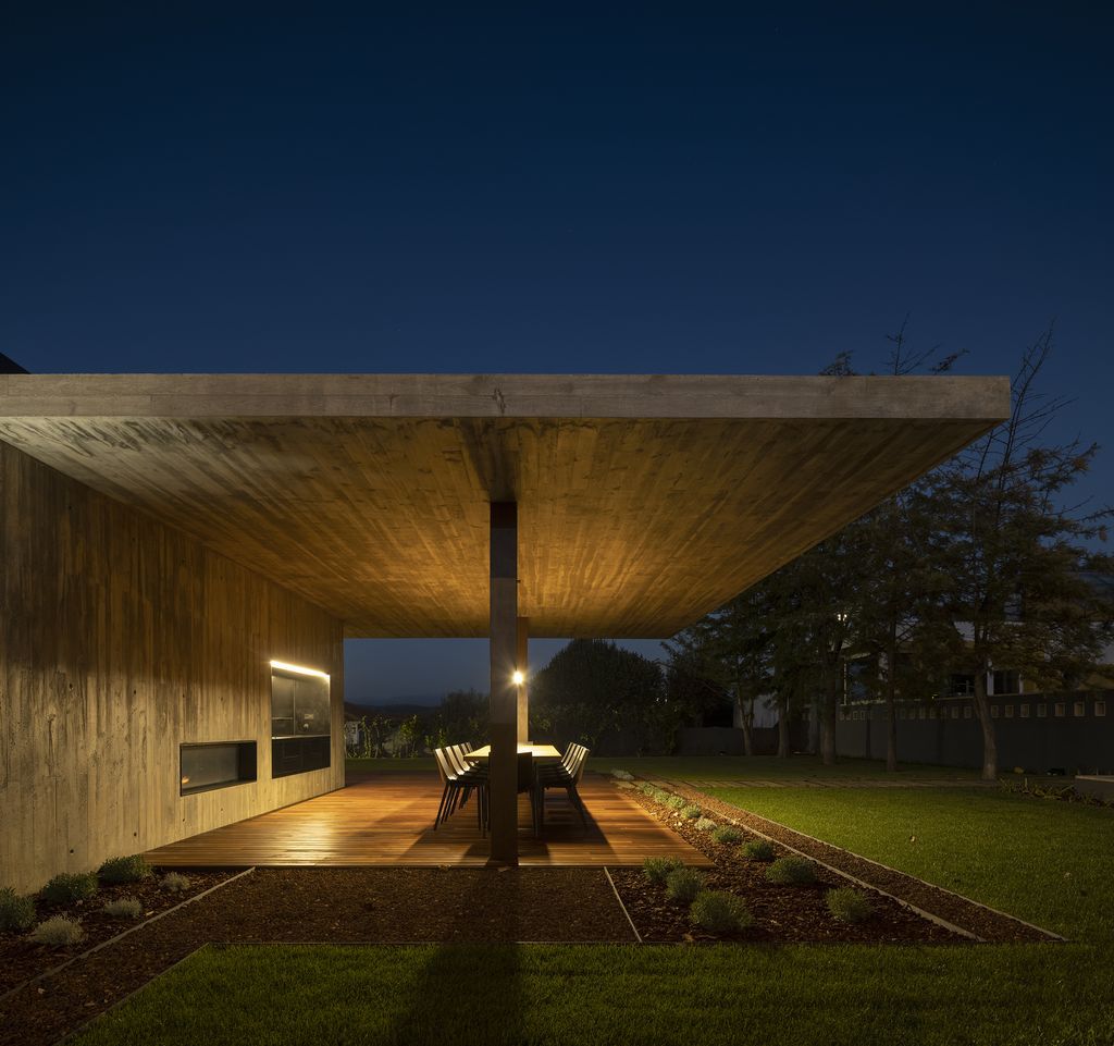 Masterful RCR House in Portugal was designed by Visioarq Arquitectos in contemporary style with concept of balance and contemplation; The spaces developed to create constant and distinct relationships between interior and exterior, with light entering where they merge.