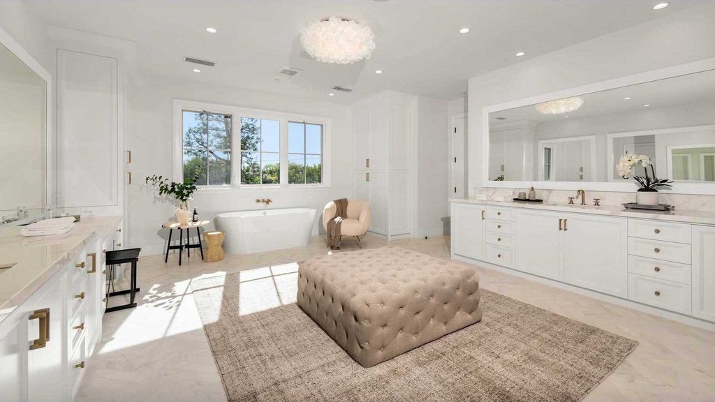 The New Construction Home in prestigious Brentwood Park features the highest caliber of finishes and spacious grounds now available for sale. This home located at 12730 Hanover St, Los Angeles, California; offering 8 bedrooms and 10 bathrooms with over 13,000 square feet of living spaces.