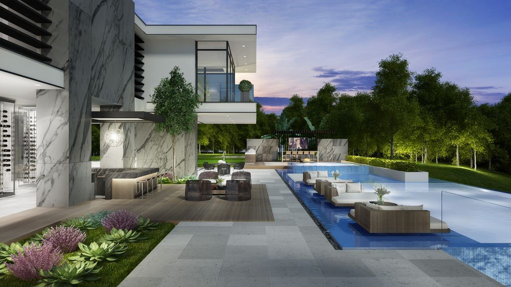 Design Concept of Lavish Bel Air Mansion is a project located in one of the best streets of Los Angeles, California was designed in concept stage by CLR Design Group; it offers luxurious modern living of 12,000 square feet with 7 bedrooms and 9 bathrooms.