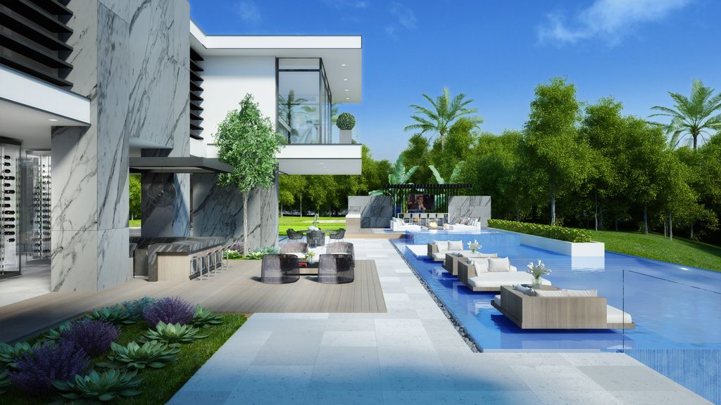 Design Concept of Lavish Bel Air Mansion is a project located in one of the best streets of Los Angeles, California was designed in concept stage by CLR Design Group; it offers luxurious modern living of 12,000 square feet with 7 bedrooms and 9 bathrooms.