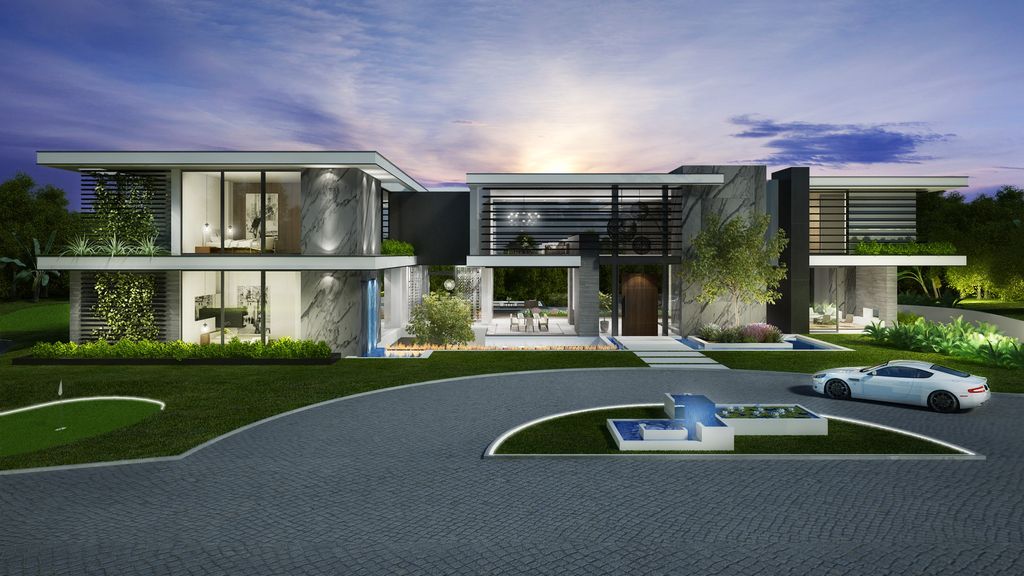 Design Concept of Lavish Bel Air Mansion is a project located in one of the best streets of Los Angeles, California was designed in concept stage by CLR Design Group; it offers luxurious modern living of 12,000 square feet with 7 bedrooms and 9 bathrooms.