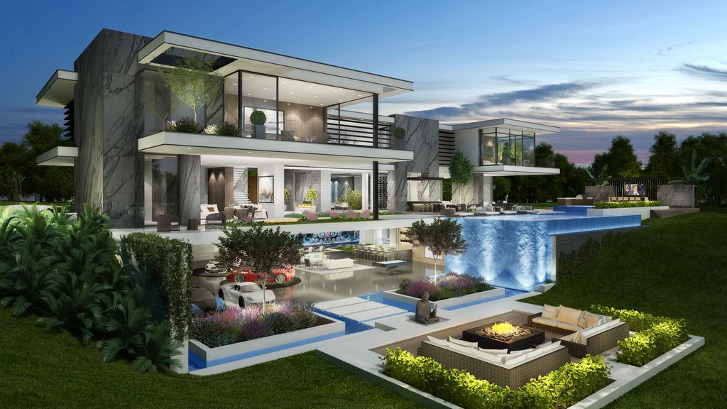 Design Concept of Lavish Bel Air Mansion is a project located in one of the best streets of Los Angeles, California was designed in concept stage by CLR Design Group; it offers luxurious modern living of 12,000 square feet with 7 bedrooms and 9 bathrooms.