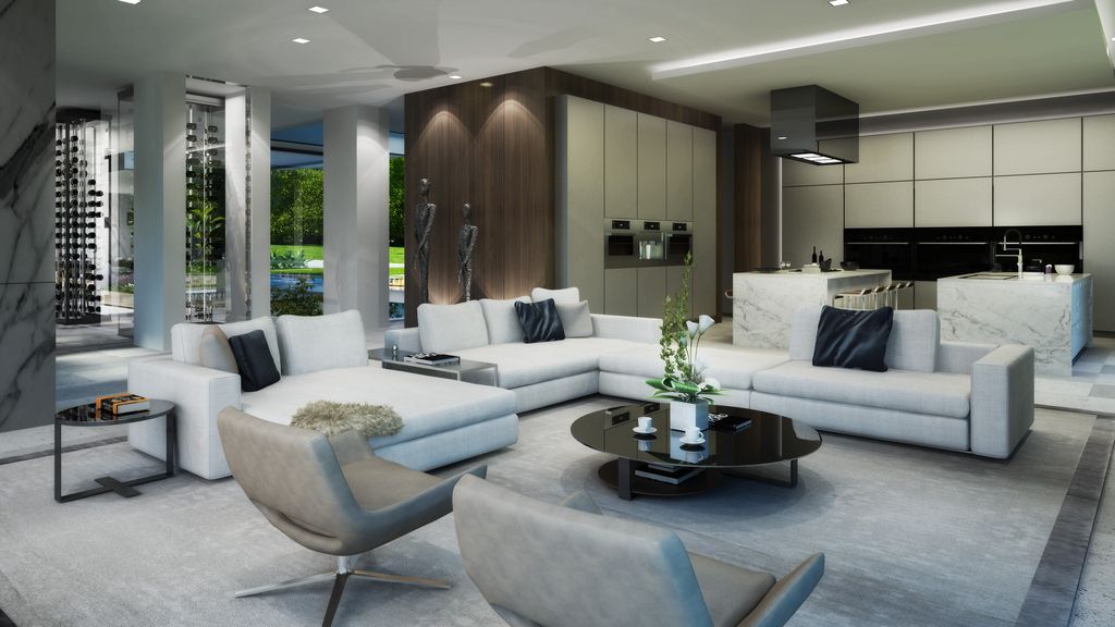 Design Concept of Lavish Bel Air Mansion is a project located in one of the best streets of Los Angeles, California was designed in concept stage by CLR Design Group; it offers luxurious modern living of 12,000 square feet with 7 bedrooms and 9 bathrooms.