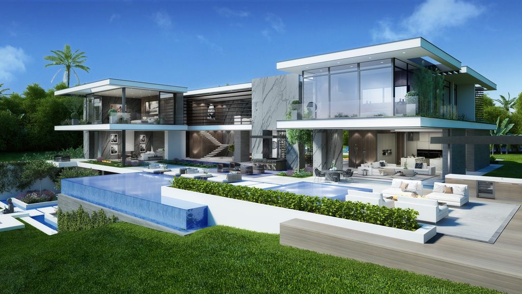 Design Concept of Lavish Bel Air Mansion is a project located in one of the best streets of Los Angeles, California was designed in concept stage by CLR Design Group; it offers luxurious modern living of 12,000 square feet with 7 bedrooms and 9 bathrooms.