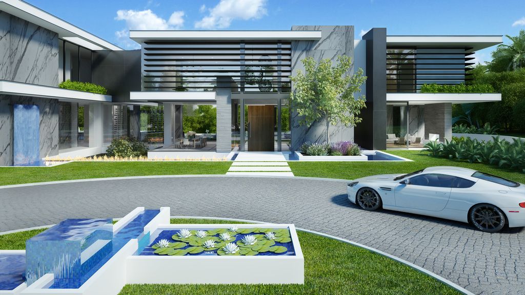 Design Concept of Lavish Bel Air Mansion is a project located in one of the best streets of Los Angeles, California was designed in concept stage by CLR Design Group; it offers luxurious modern living of 12,000 square feet with 7 bedrooms and 9 bathrooms.