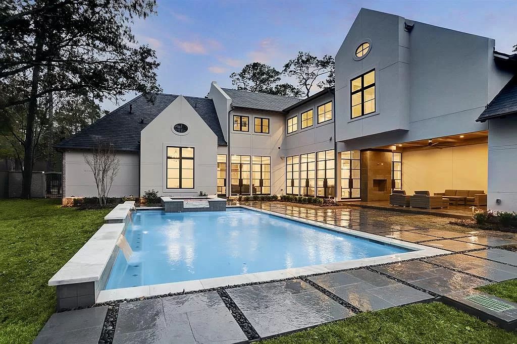 The Home in Houston is a breathtaking new construction with 2 exquisite Masters and a sophisticated outdoor living now available for sale. This home located at 11614 Starwood Dr, Houston, Texas; offering 5 bedrooms and 8 bathrooms with over 7,800 square feet of living spaces.