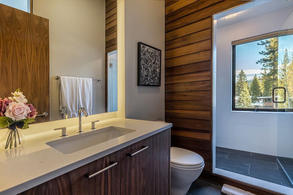 The Martis Camp Home is simultaneously airy and wide open while also being peaceful and private now available for sale. This home located at 8378 Thunderbird Cir, Truckee, California; offering 5 bedrooms and 4 bathrooms with over 3,200 square feet of living spaces.