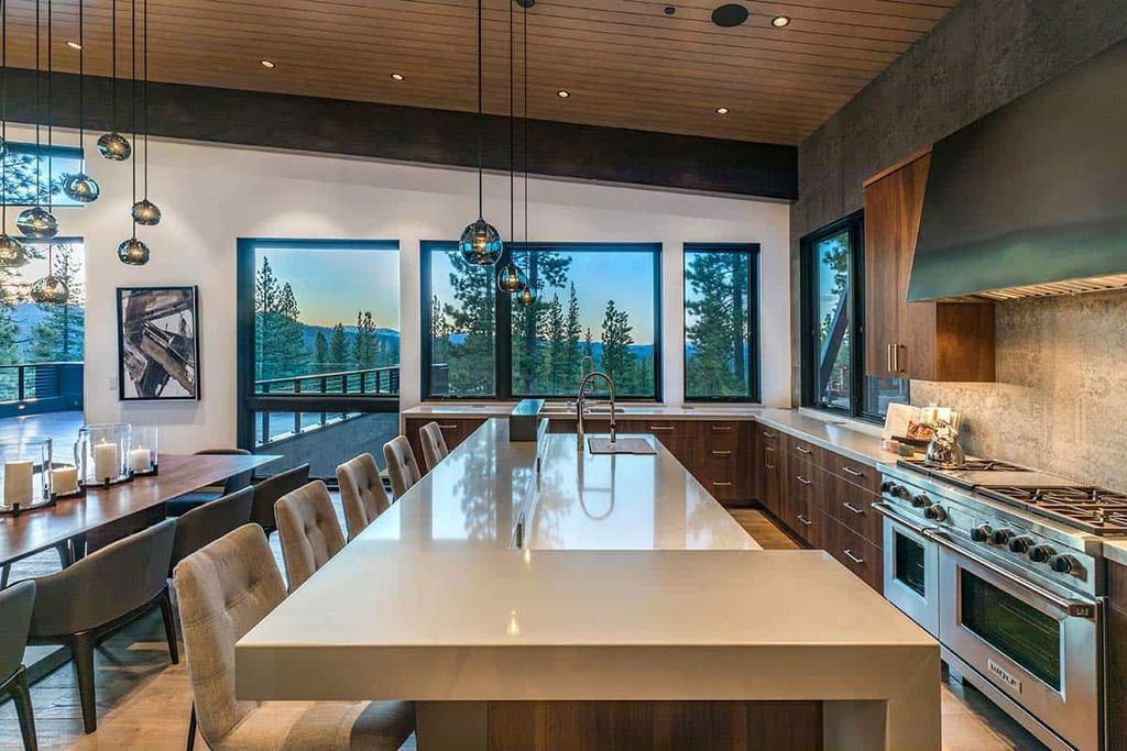 The Mountain Home on Martis Camp Lot 531 is sleek, solid and attractive 5-bedroom retreat was designed by Kelly and Stone Architects. This home located on beautiful lot with amazing views north into the Martis Valley and wonderful outdoor living spaces