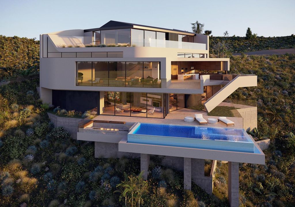 Concept Design of A World-class Architectural Estate is a project located located at the top of the Hollywood Hills, Los Angeles was designed in concept stage by Vantage Design Group; it offers stunning views from Downtown to the Pacific Ocean from almost every room.