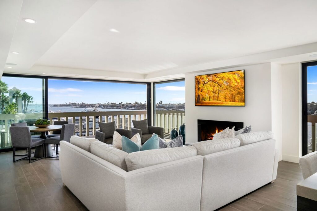 Luxury interior design of Bright Balboa Bay Resort by Bassman Blaine Home