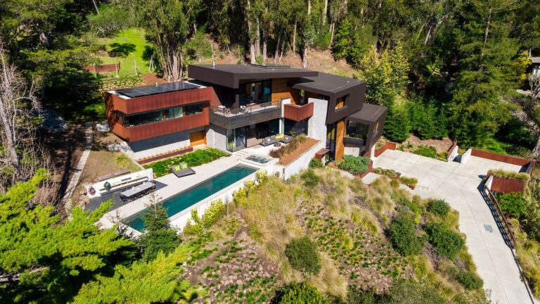 One of a kind Architectural Masterpiece in Mill Valley returns the Market for $9,988,000