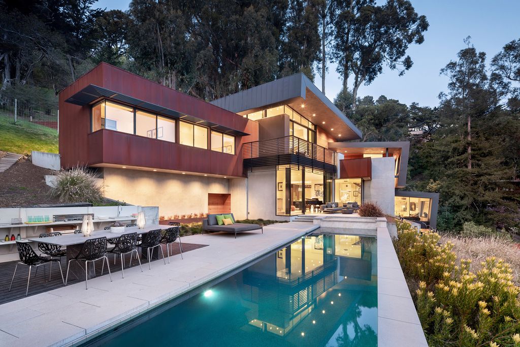 The Architectural Masterpiece in Mill Valley is as much an engineering marvel as it is an aesthetic homerun now available for sale. This home located at 432 Lovell Ave, Mill Valley, California; offering 6 bedrooms and 7 bathrooms with over 5,800 square feet of living spaces.