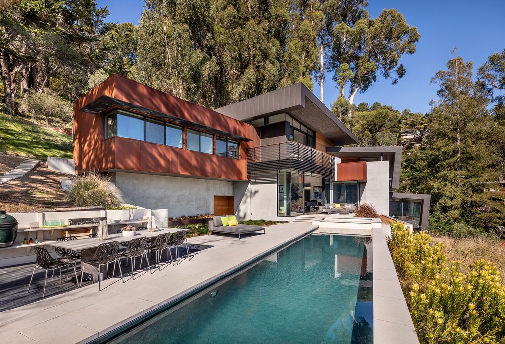 The Architectural Masterpiece in Mill Valley is as much an engineering marvel as it is an aesthetic homerun now available for sale. This home located at 432 Lovell Ave, Mill Valley, California; offering 6 bedrooms and 7 bathrooms with over 5,800 square feet of living spaces.