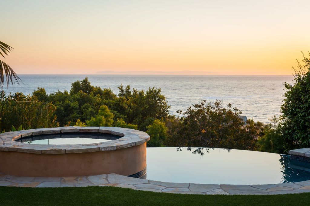 Santa Barbara style estate in Emerald Bay with Pacific's unobstructed view