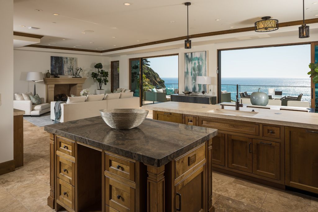 Santa Barbara style estate in Emerald Bay with Pacific's unobstructed view