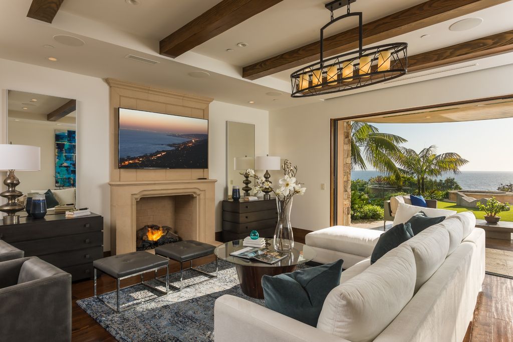 Santa Barbara style estate in Emerald Bay with Pacific's unobstructed view