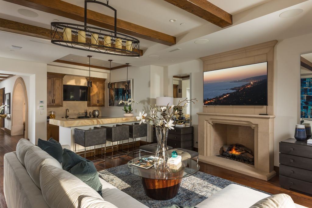 Santa Barbara style estate in Emerald Bay with Pacific's unobstructed view