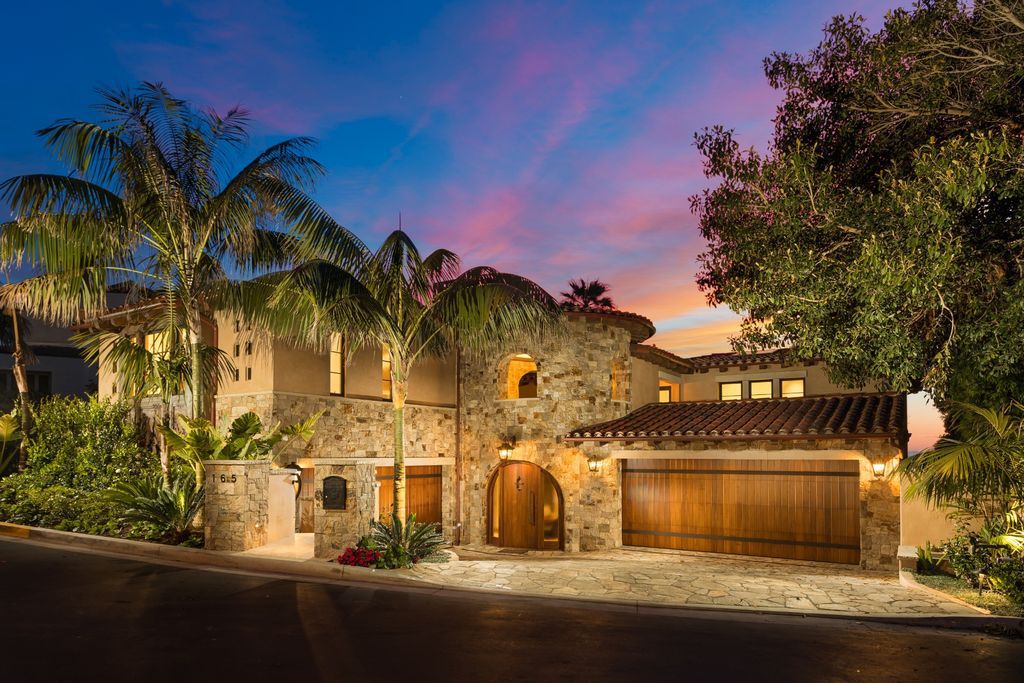 Santa Barbara style estate in Emerald Bay with Pacific's unobstructed view