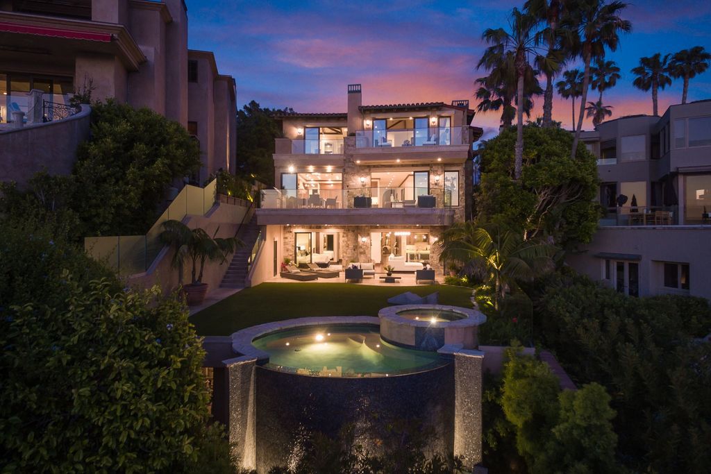 Santa Barbara style estate in Emerald Bay with Pacific's unobstructed view