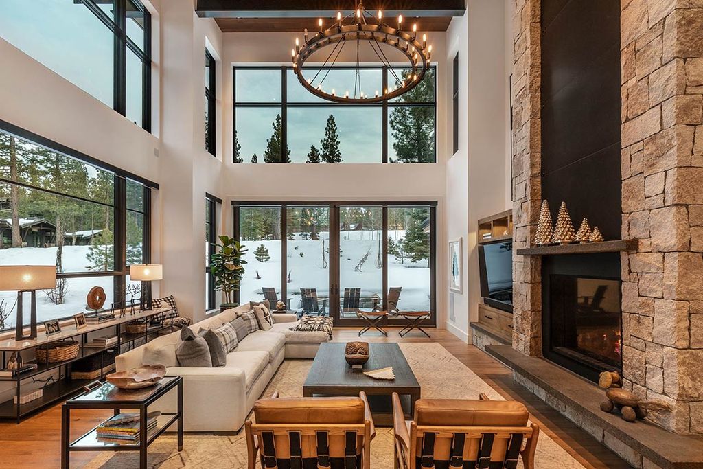 The Martis Camp Home 418 is a luxurious retreat has Large outdoor patio with beautiful views of Lookout Mountain now available for sale. This home located at 9601 Dunsmuir Way, Truckee, California; offering 5 bedrooms and 6 bathrooms with over 4,600 square feet of living spaces.