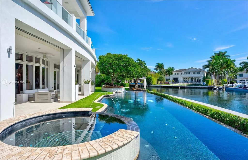 The Golden Beach Home is an impeccable estate set on an impressive 188 foot of pristine water frontage for entertaining now available for sale. This property located at 142 S Is, Golden Beach, Florida; offering 6 bedrooms and 9 bathrooms with over 7,500 square feet of living spaces.