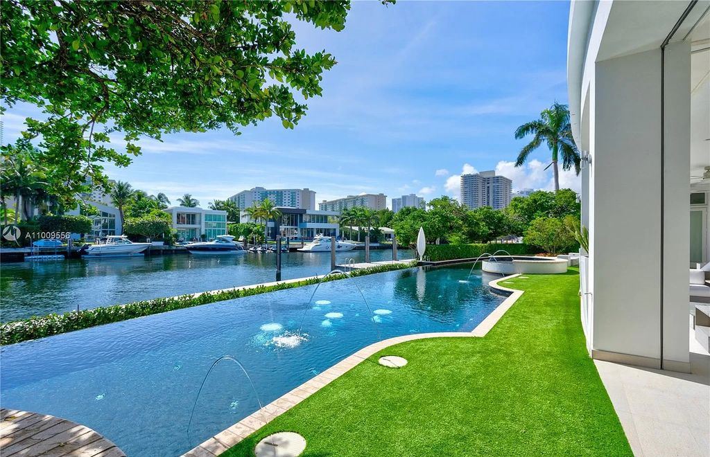 The Golden Beach Home is an impeccable estate set on an impressive 188 foot of pristine water frontage for entertaining now available for sale. This property located at 142 S Is, Golden Beach, Florida; offering 6 bedrooms and 9 bathrooms with over 7,500 square feet of living spaces.