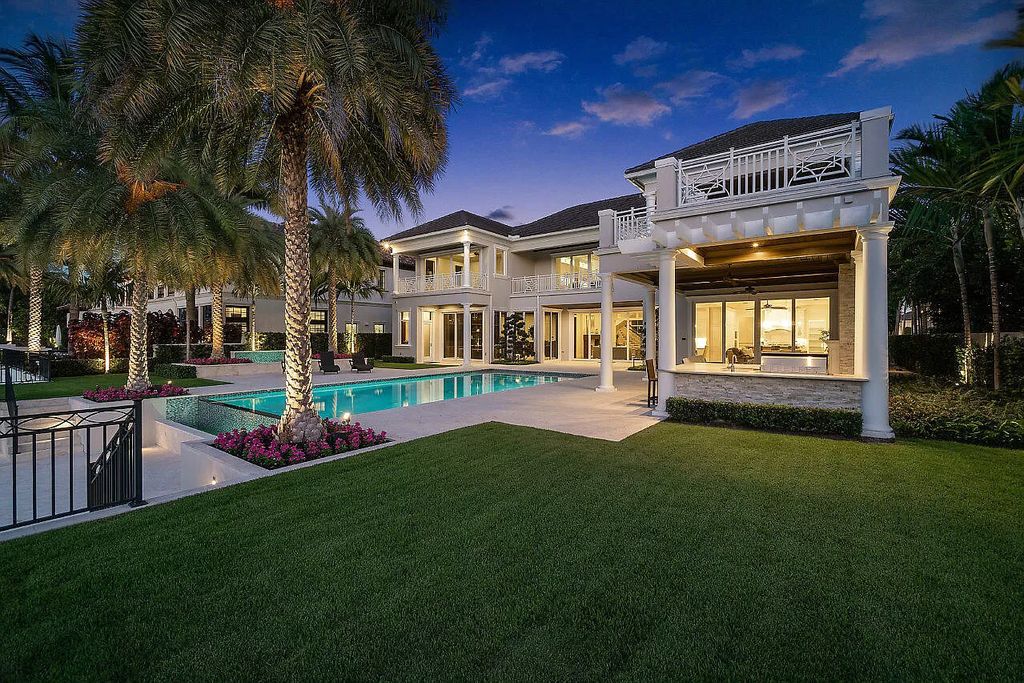 The Transitional Home in Boca Raton is a highly sought after newer custom waterfront estate with beautiful view of the outdoor oasis now available for sale. This home located at 311 E Key Palm Rd, Boca Raton, Florida; offering 6 bedrooms and 10 bathrooms with over 9,000 square feet of living spaces.