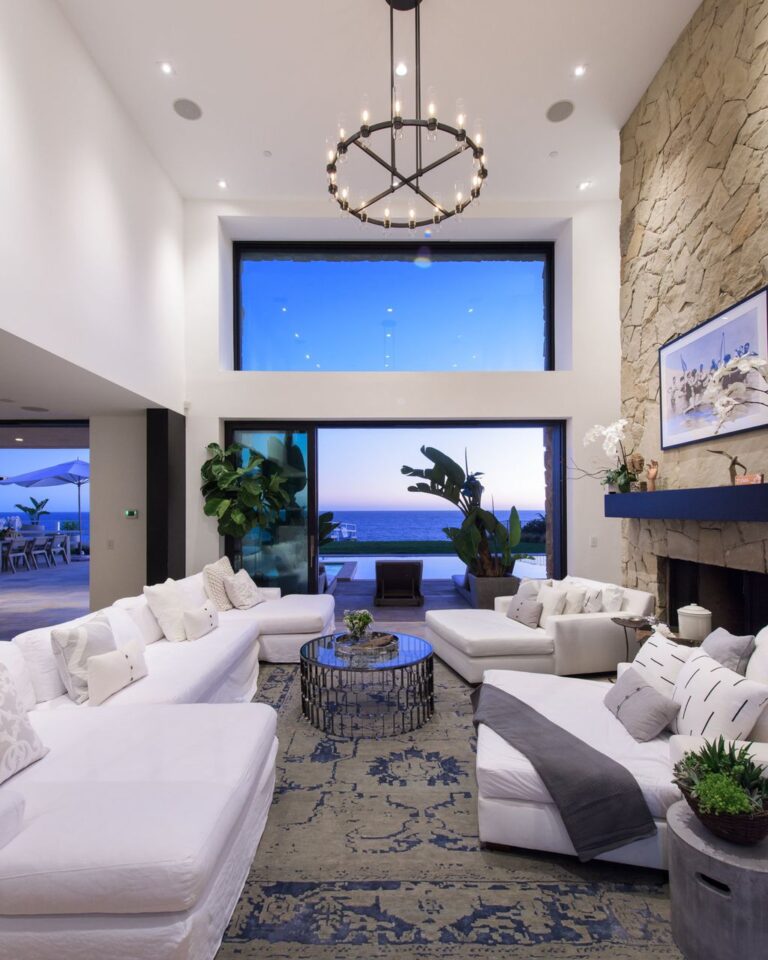 $24,500,000 Architectural Home in Malibu with Rough-hewn Stone Exterior