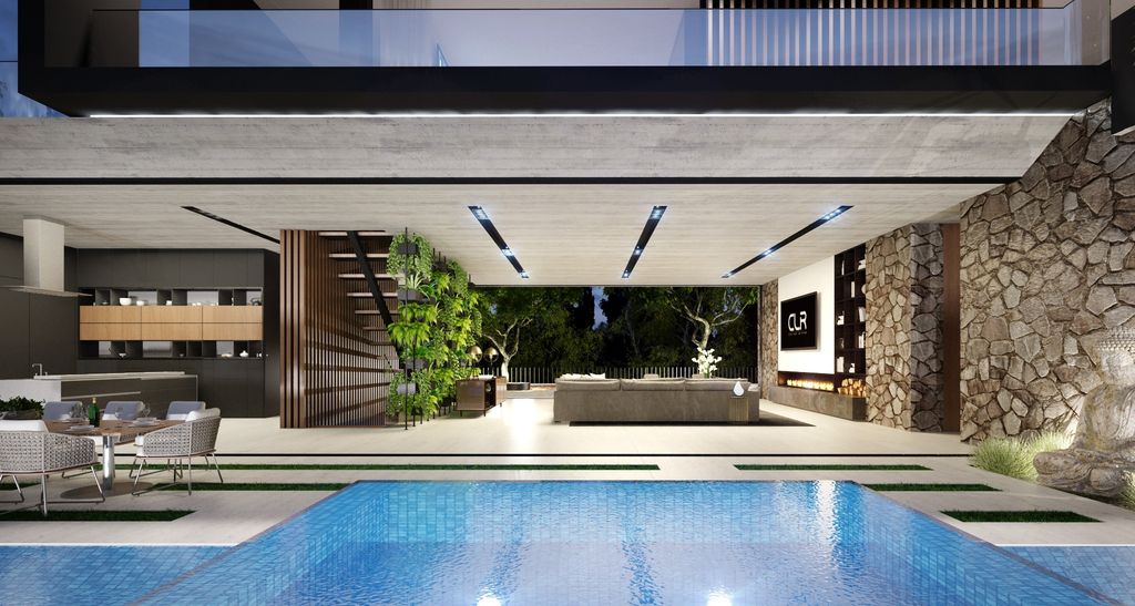 The Hollywood Hills Mansion is a project located on the best stretch of Celebrity Row above the Sunset Strip was conceptualized by CLR Design Group; it offers luxurious modern living of 5,700 square feet with 4 bedrooms and 6 bathrooms.