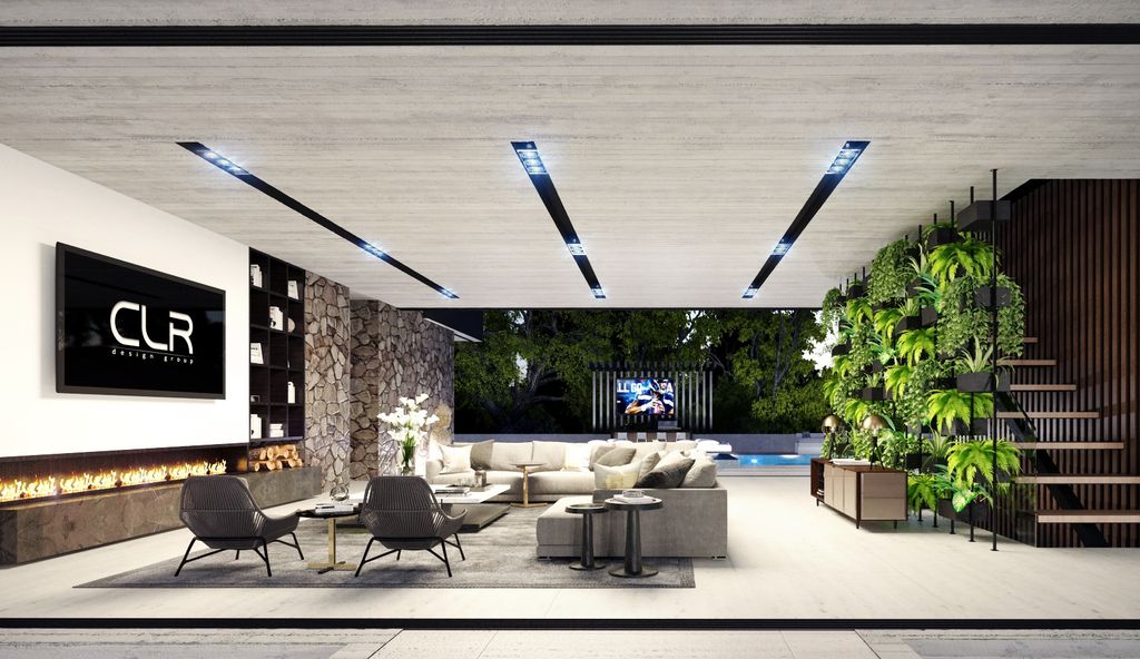 The Hollywood Hills Mansion is a project located on the best stretch of Celebrity Row above the Sunset Strip was conceptualized by CLR Design Group; it offers luxurious modern living of 5,700 square feet with 4 bedrooms and 6 bathrooms.