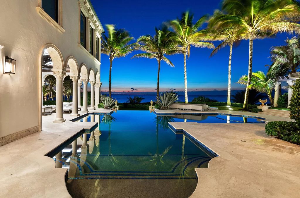 The Luxury Mansion in Delray Beach is a luxurious home with ocean views from major rooms, exotic materials, designer finishing now available for sale. This home located at 2325 S Ocean Blvd, Delray Beach, Florida; offering 9 bedrooms and 17 bathrooms with over 26,000 square feet of living spaces.