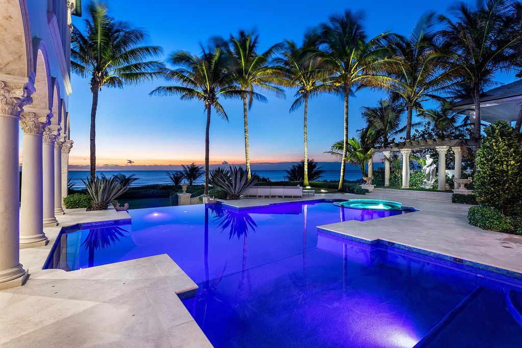 The Luxury Mansion in Delray Beach is a luxurious home with ocean views from major rooms, exotic materials, designer finishing now available for sale. This home located at 2325 S Ocean Blvd, Delray Beach, Florida; offering 9 bedrooms and 17 bathrooms with over 26,000 square feet of living spaces.