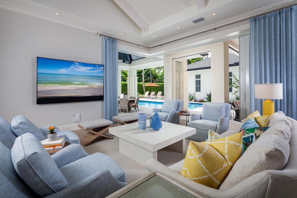 The Naples Home is a spectacular residence offers West Indies-styled architecture offers multiple entertaining areas now available for sale. This home located at 1582 Crayton Rd, Naples, Florida; offering 5 bedrooms and 5 bathrooms with over 5,100 square feet of living spaces.