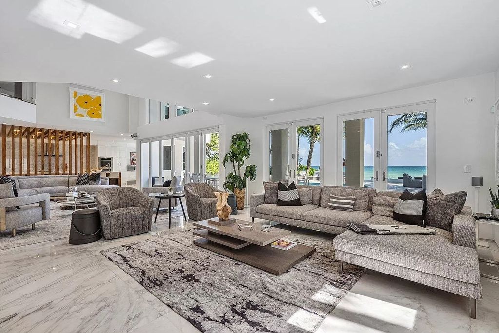The Golden Beach Contemporary Home is a luxurious home with an open-concept contemporary floor plan of oceanfront living now available for sale. This home located at 667 Ocean Blvd, Golden Beach, Florida; offering 7 bedrooms and 9 bathrooms with over 7,000 square feet of living spaces. 