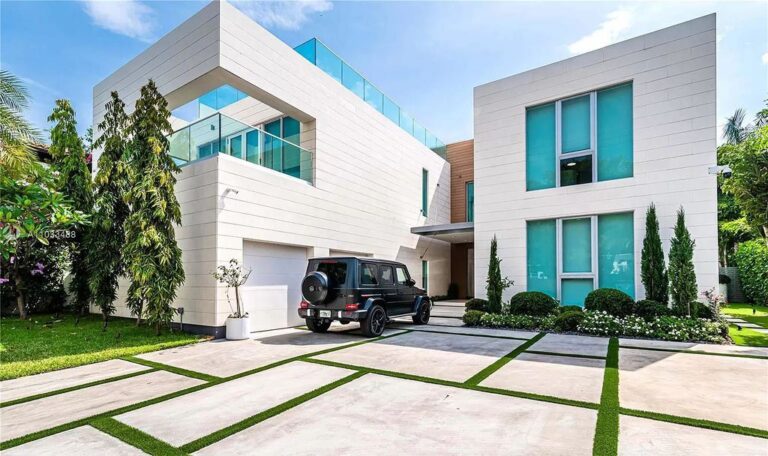 Gorgeous Modern Waterfront Villa in Miami Beach for Sale at $21,000,000