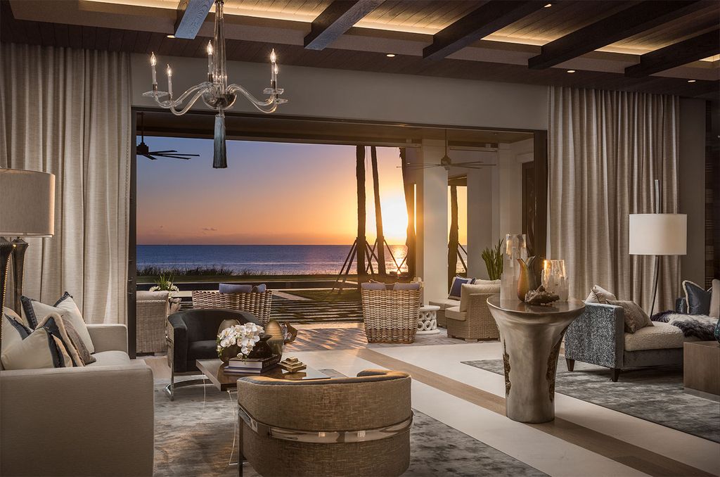 This Picturesque Ocean Views House in Florida built and designed by the award-winning team of Mark Timothy, Affiniti Architects, and Marc-Michaels Interior Design