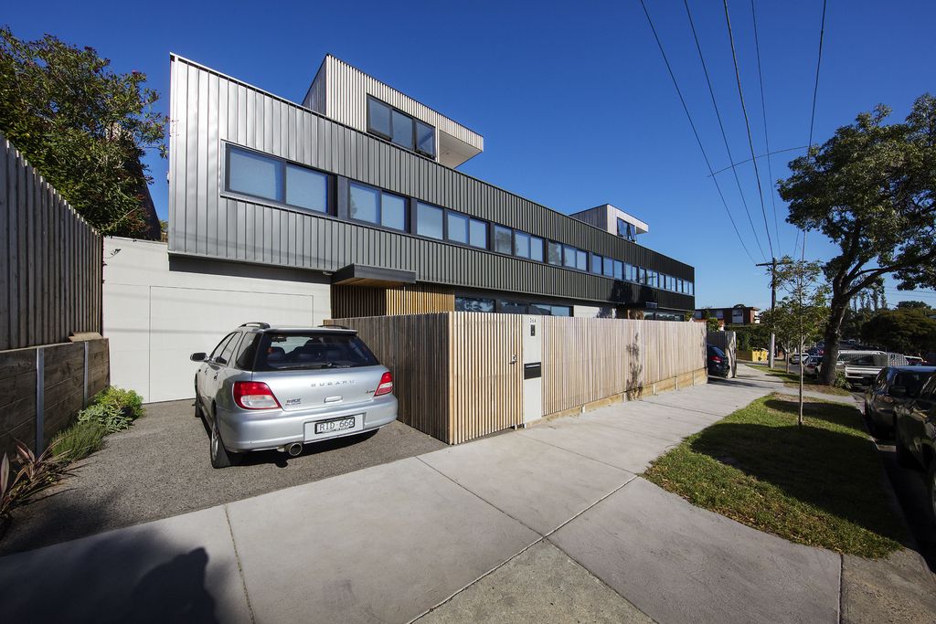 Prominent Presence of St Kilda East Townhouses by Jost Architects (4)