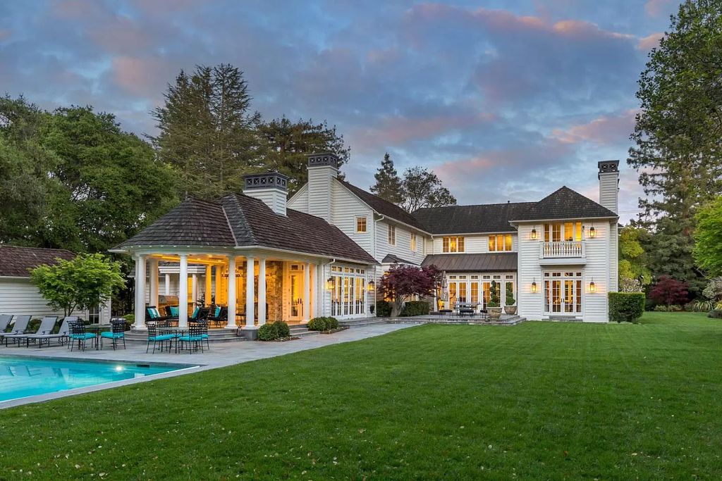 The Home in Atherton is an exceptional estate is a masterpiece of East Coast-influenced architecture of absolute luxury now available for sale. This home located at 78 Alejandra Ave, Atherton, California; offering 6 bedrooms and 10 bathrooms with over 9,600 square feet of living spaces