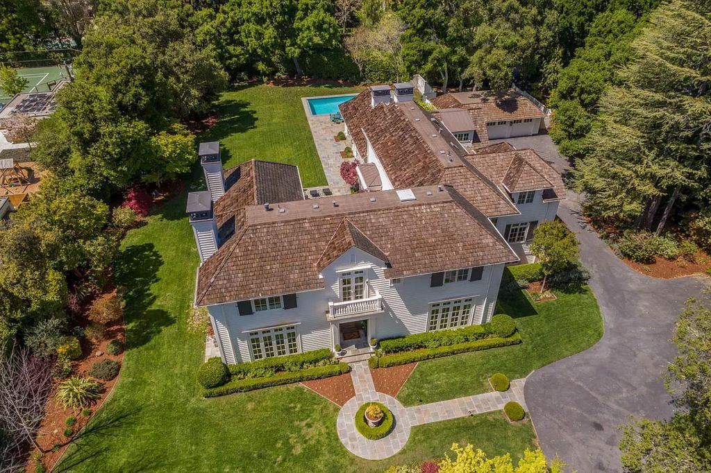 The Home in Atherton is an exceptional estate is a masterpiece of East Coast-influenced architecture of absolute luxury now available for sale. This home located at 78 Alejandra Ave, Atherton, California; offering 6 bedrooms and 10 bathrooms with over 9,600 square feet of living spaces