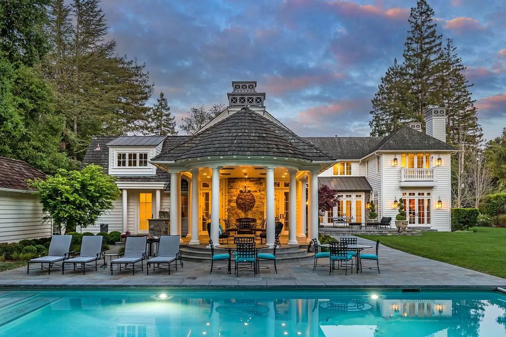 The Home in Atherton is an exceptional estate is a masterpiece of East Coast-influenced architecture of absolute luxury now available for sale. This home located at 78 Alejandra Ave, Atherton, California; offering 6 bedrooms and 10 bathrooms with over 9,600 square feet of living spaces