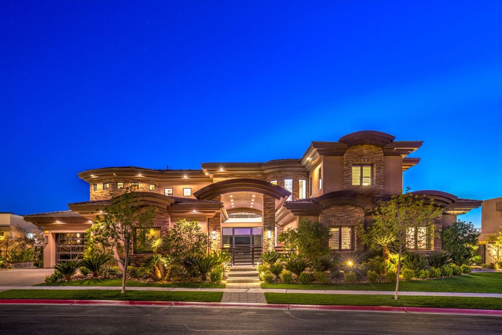 The Henderson Home is a perfect blend of form and functionality which uses a selection of quality finishes for the modern architecture now available for sale. This home located at 1602 Villa Rica Dr, Henderson, Nevada; offering 5 bedrooms and 8 bathrooms with over 8,100 square feet of living spaces.