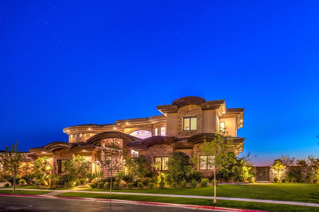 The Henderson Home is a perfect blend of form and functionality which uses a selection of quality finishes for the modern architecture now available for sale. This home located at 1602 Villa Rica Dr, Henderson, Nevada; offering 5 bedrooms and 8 bathrooms with over 8,100 square feet of living spaces.